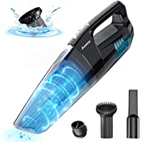 Aspiradora de Mano Sin Cable- Azmkoo 9000PA Aspirador Inalámbrico Portátil de Coche con Gran Batería Luz LED HEPA Filtro…